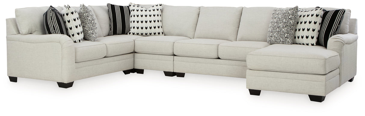 Huntsworth 6-Piece Sectional with Ottoman (Right-Arm Facing Corner Chaise, Armless Loveseat, Armless Chair, Left-Arm Facing Loveseat, Wedge, Oversized Accent Ottoman)