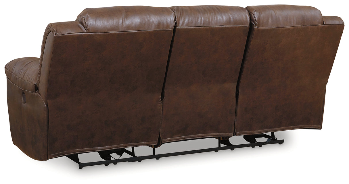 Stoneland Power Reclining Sofa (Color: Chocolate)