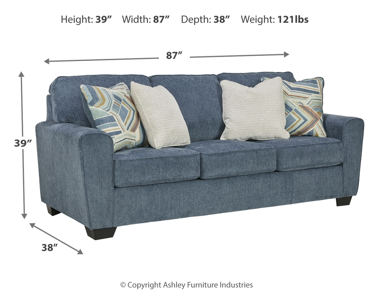 Cashton Sofa (Color: Blue)