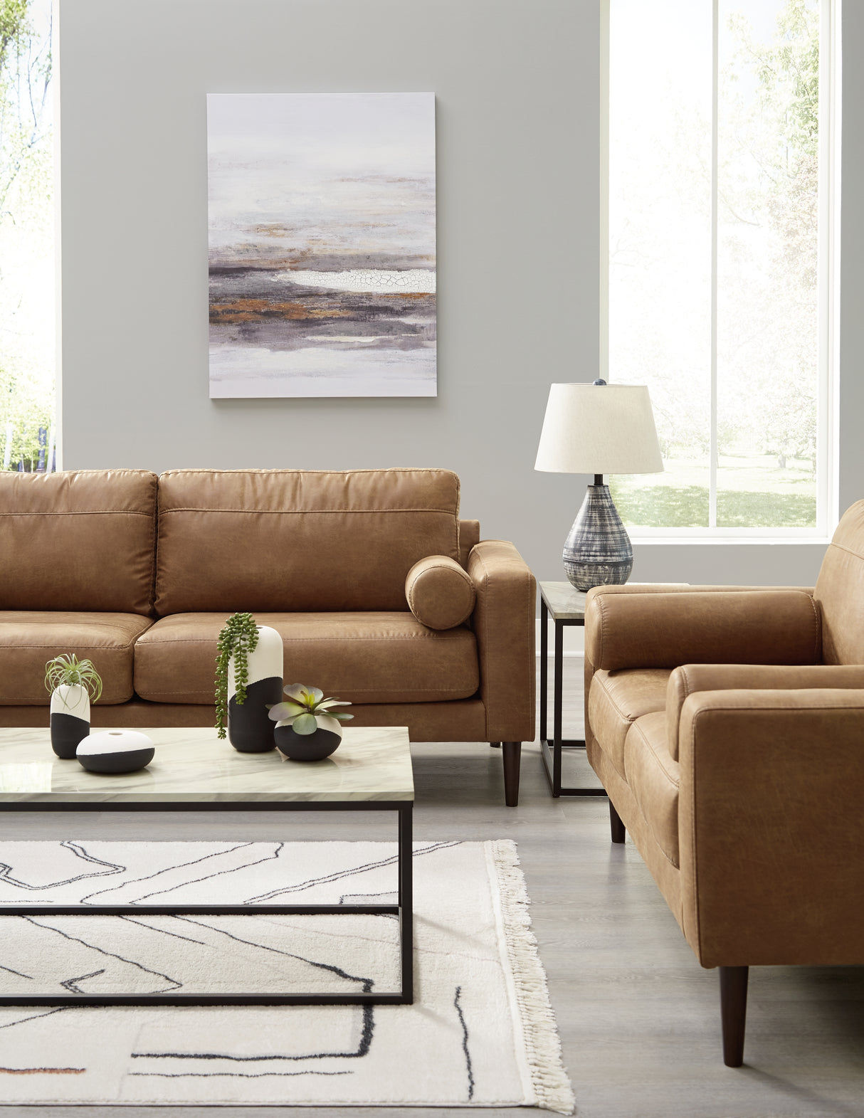 Telora 2-Piece Sofa and Loveseat (Sofa, Loveseat)