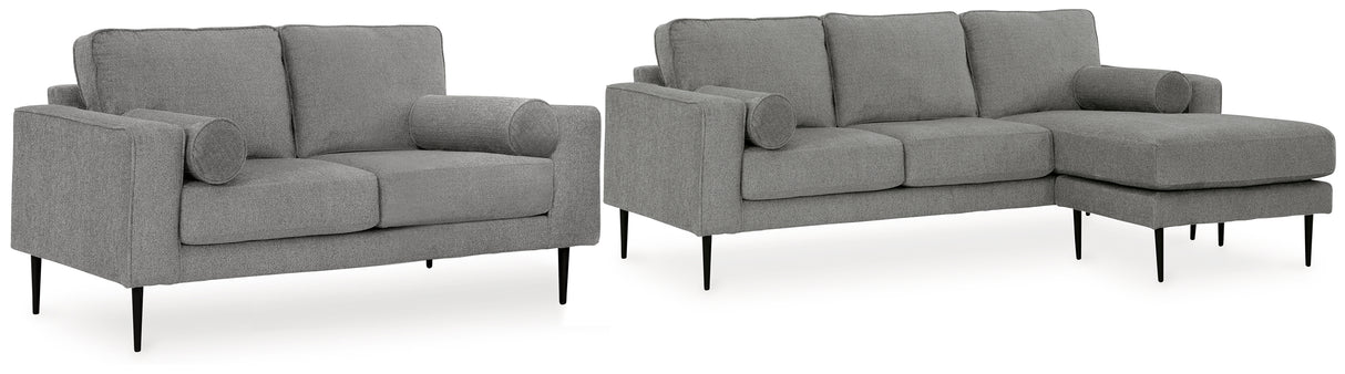 Hazela Sofa Chaise and Loveseat