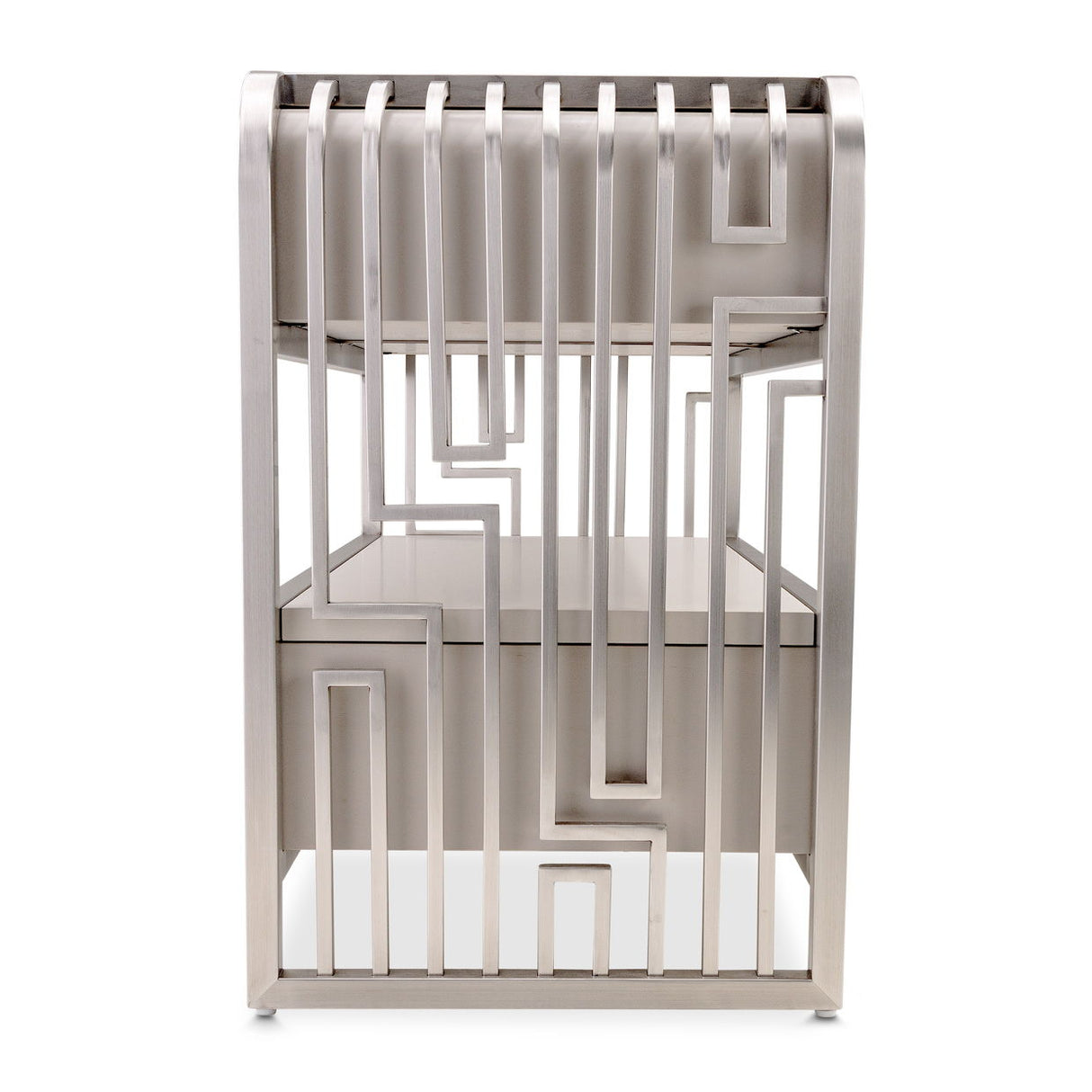 Roxbury Park - Metal Nightstand - Stainless Steel