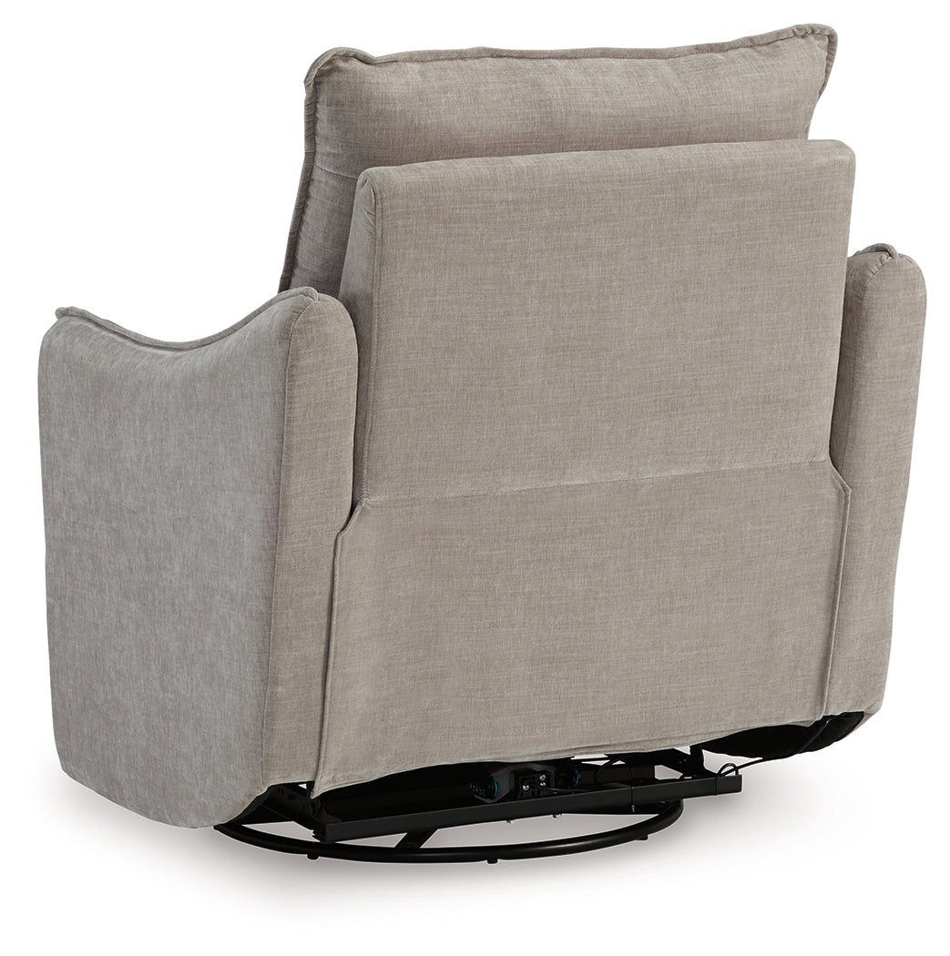 McBurg Swivel Power Recliner (Color: Taupe)