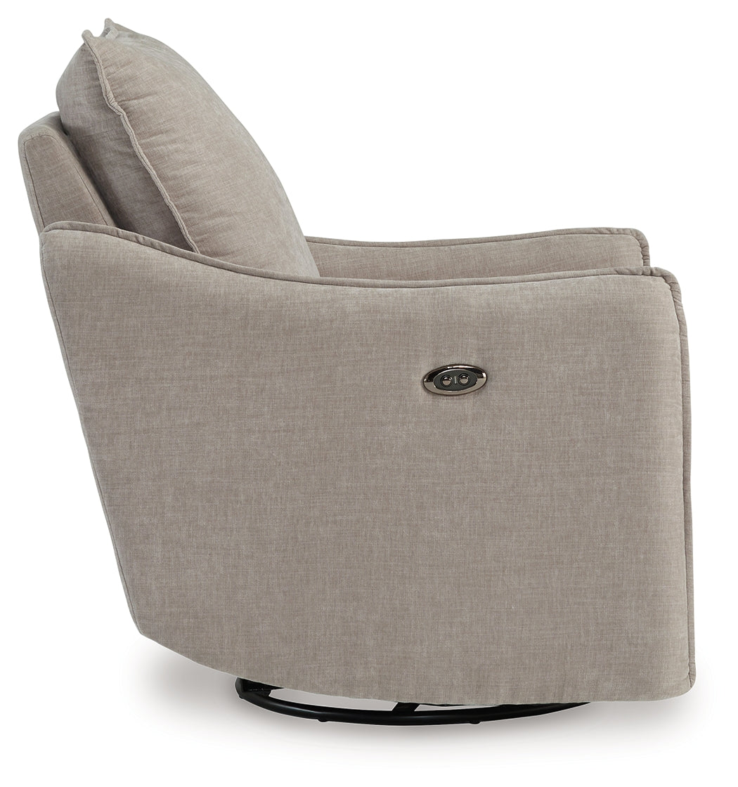 McBurg Swivel Power Recliner (Color: Taupe)