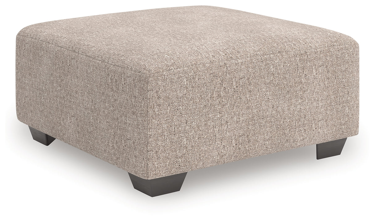 Newellen Oversized Accent Ottoman (Color: Hemp)