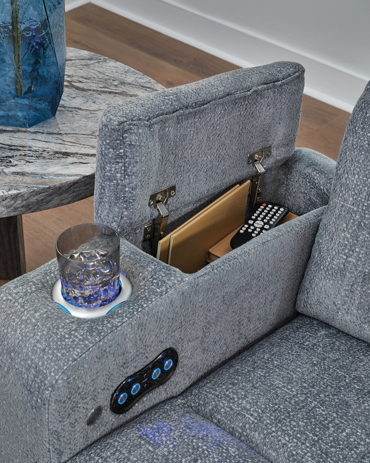 Studio Cave 2-Piece Sofa and Loveseat (Power Reclining Sofa, Power Reclining Loveseat with Console)