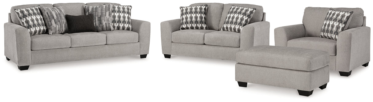 Avenal Park 4-Piece Sofa, Loveseat, Chair and Ottoman (Sofa, Loveseat, Oversized Chair, Ottoman)