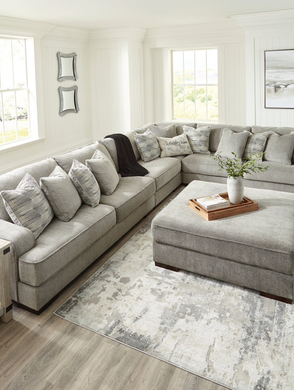Bayless 5-Piece Sectional with Ottoman (Armless Chair, Left-Arm Facing Sofa, Right-Arm Facing Sofa, Wedge, Oversized Accent Ottoman)