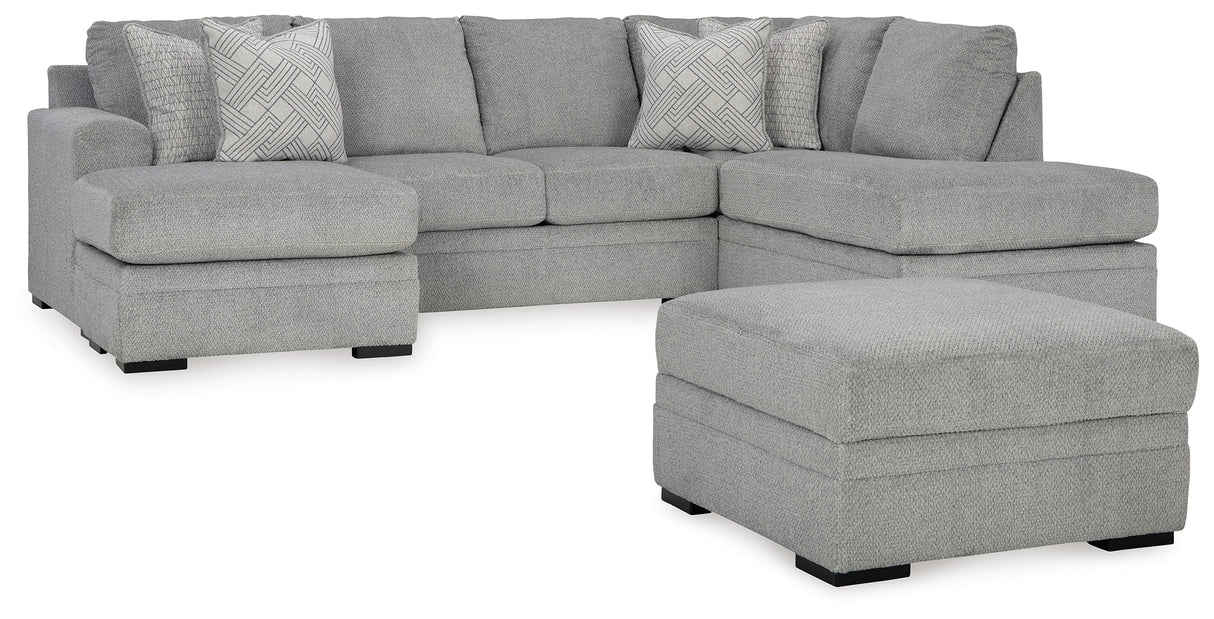 Casselbury 3-Piece Sectional with Ottoman (Left-Arm Facing Sofa Chaise, Right-Arm Facing Corner Chaise, Ottoman With Storage)