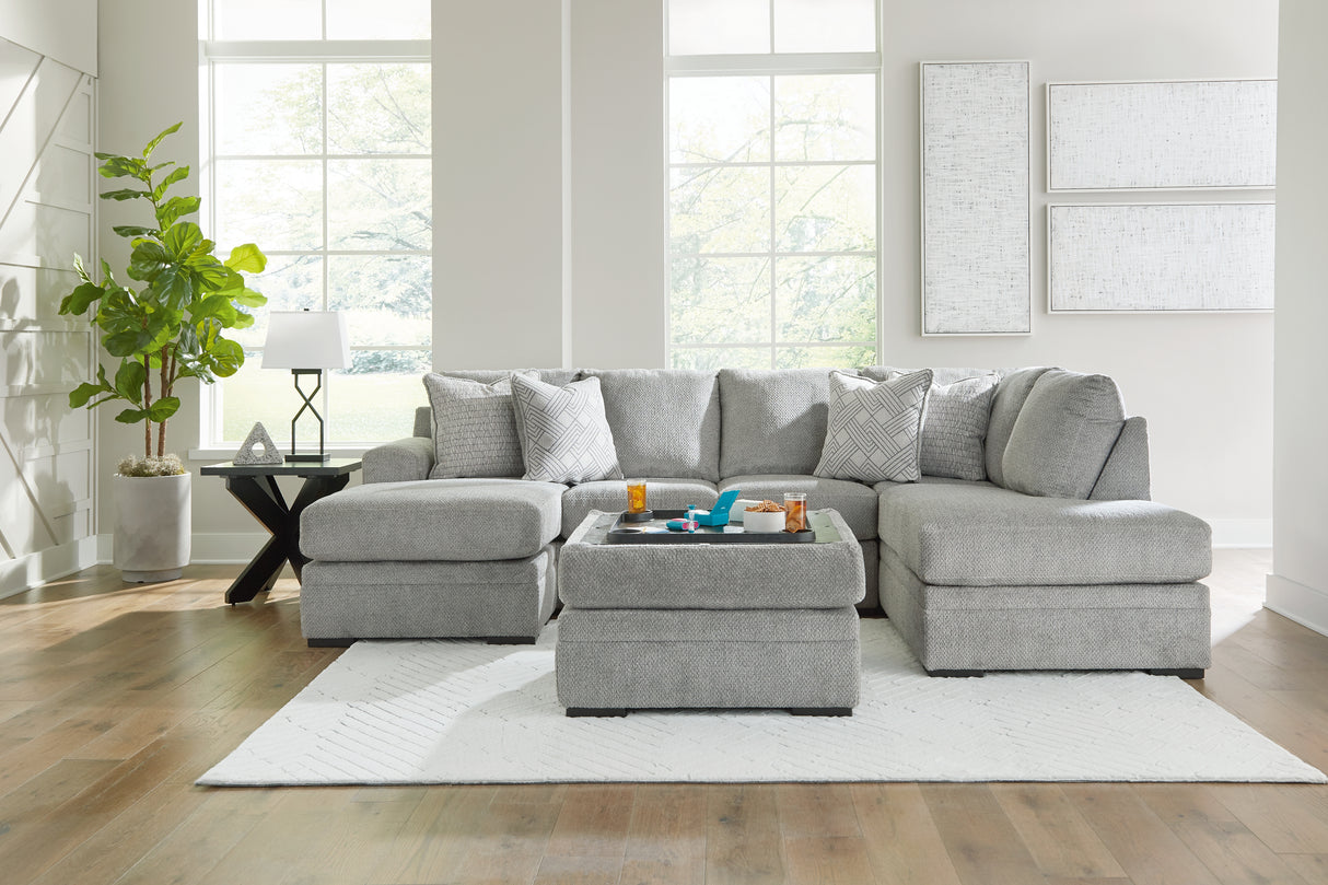 Casselbury 3-Piece Sectional with Ottoman (Left-Arm Facing Sofa Chaise, Right-Arm Facing Corner Chaise, Ottoman With Storage)
