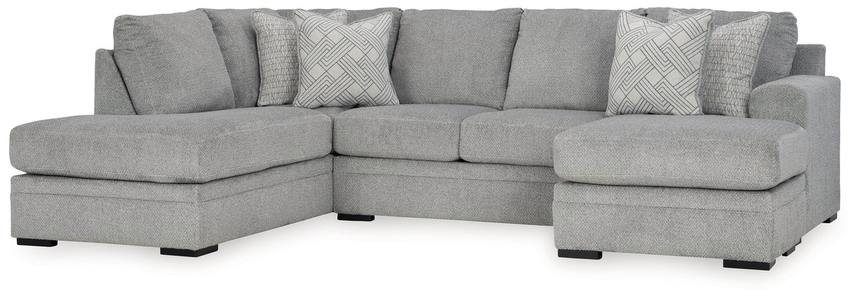 Casselbury 3-Piece Sectional with Ottoman (Right-Arm Facing Sofa Chaise, Left-Arm Facing Corner Chaise, Ottoman With Storage)