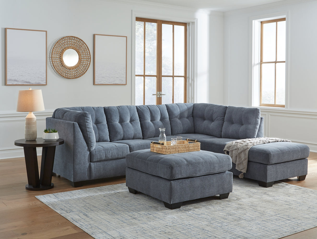 Marleton 3-Piece Sectional with Ottoman (Right-Arm Facing Corner Chaise, Left-Arm Facing Sofa, Oversized Accent Ottoman)