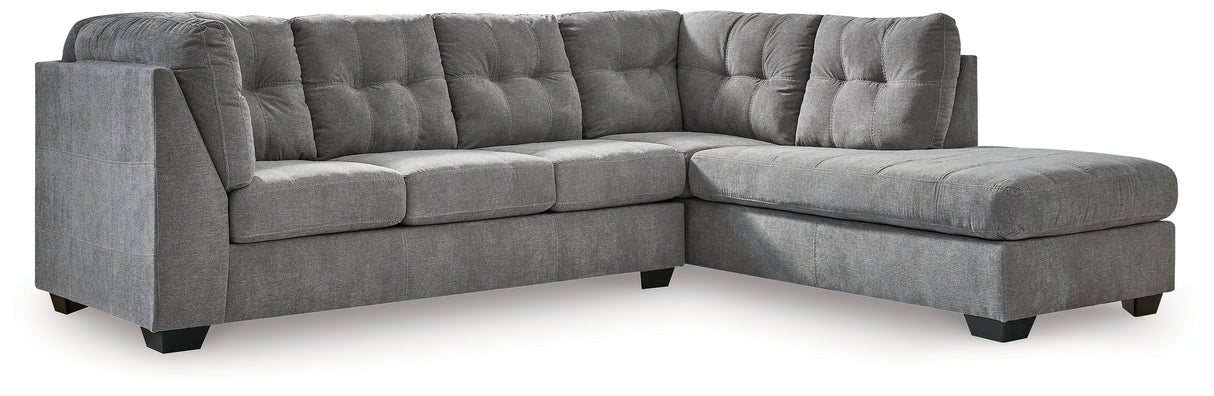 Marleton 2-Piece Sectional with Chaise (Color: Gray, Sectional Orientation: Right Arm Facing)