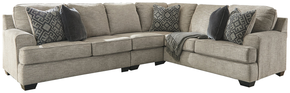 Bovarian 4-Piece Sectional with Ottoman (Ottoman, Armless Chair, Right-Arm Facing Sofa with Corner Wedge, Left-Arm Facing Loveseat)