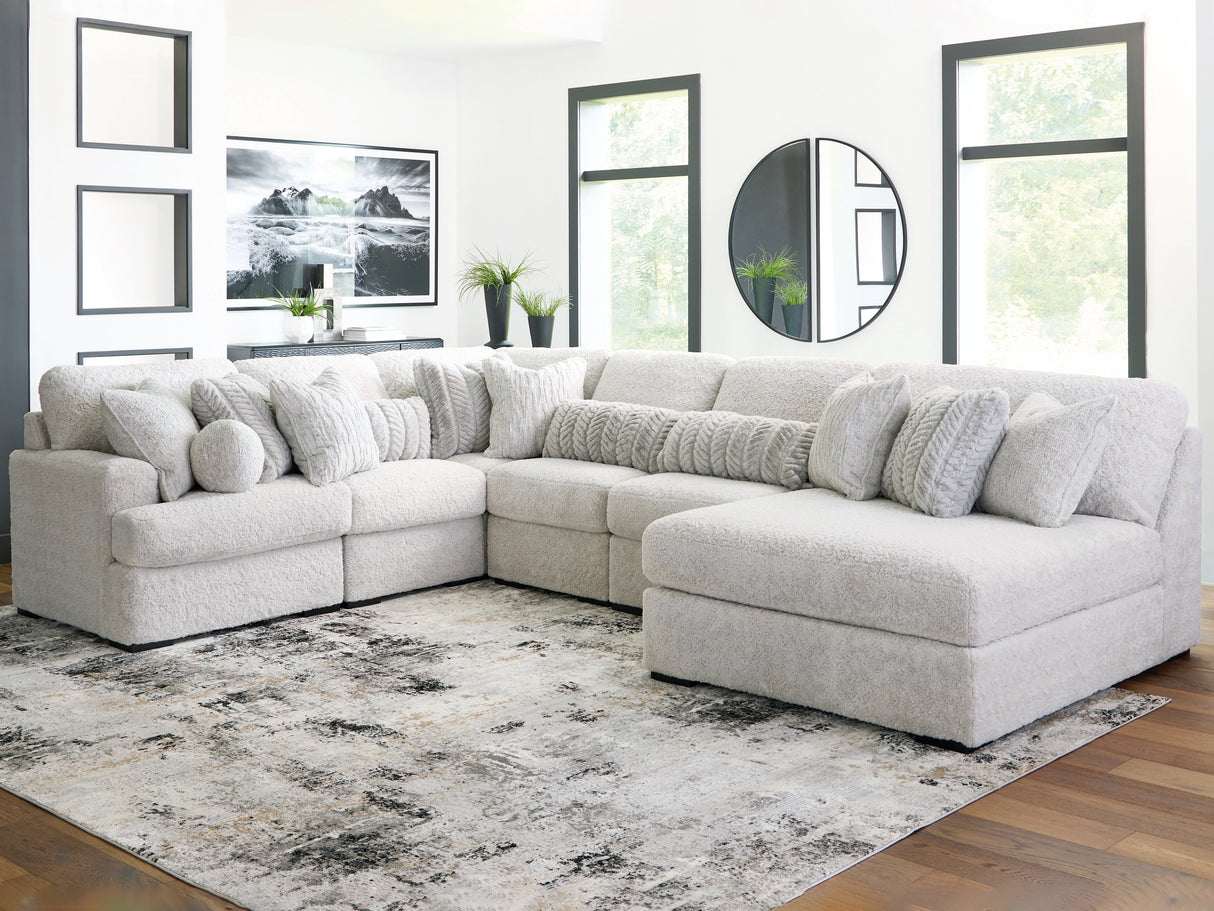 Cuddle Plush 3-Piece Sectional with Chaise (Configuration: 6-Piece (Cuddle Plush Oversized Armless Chaise, Cuddle Plush Armless Chair, Cuddle Plush Armless Chair, Cuddle Plush Armless Chair, Cuddle Plush Left-Arm Facing Corner Chair, Cuddle Plush Wedge))