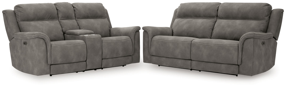 Next-Gen DuraPella 2-Piece Sofa and Loveseat (Power Reclining Sofa, Power Reclining Loveseat with Console)