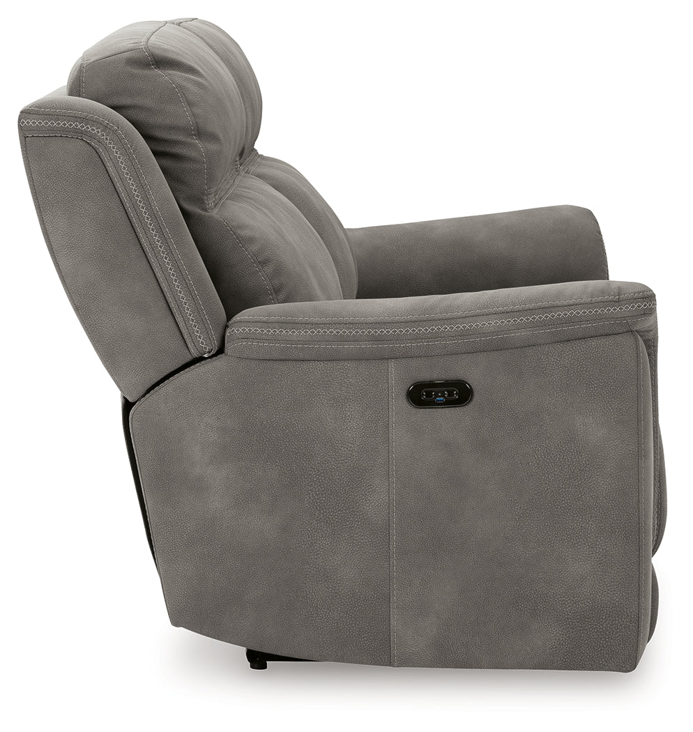 Next-Gen DuraPella Power Reclining Sofa (Color: Slate)