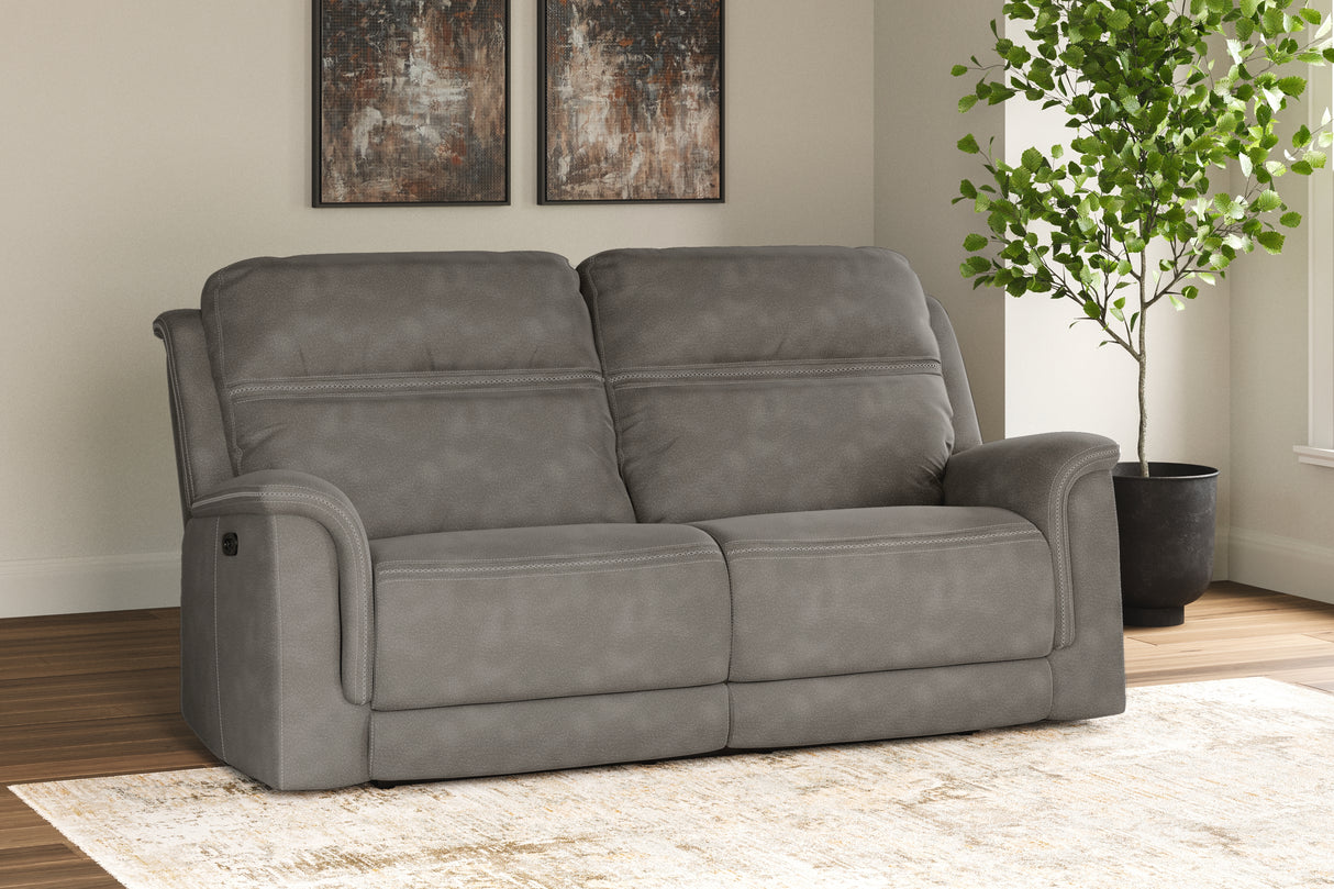Next-Gen DuraPella Power Reclining Sofa (Color: Slate)