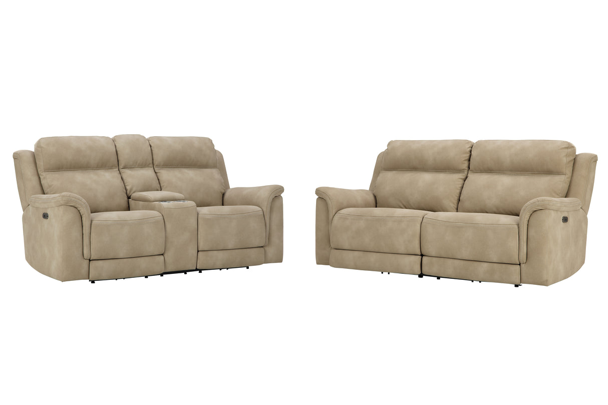 Next-Gen DuraPella 2-Piece Sofa and Loveseat (Power Reclining Sofa, Power Reclining Loveseat with Console)