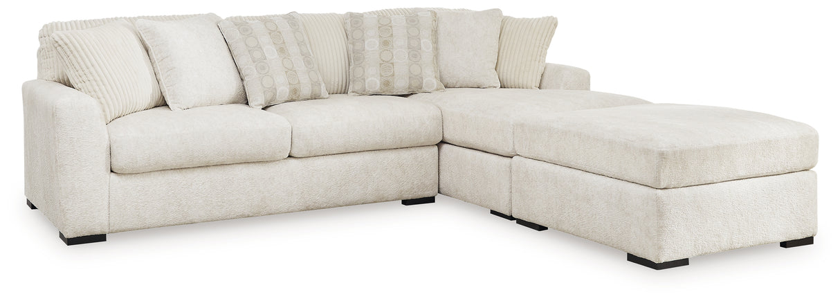 Chessington 3-Piece Sectional with Ottoman (Right-Arm Facing Corner Chaise, Left-Arm Facing Sofa, Oversized Accent Ottoman)