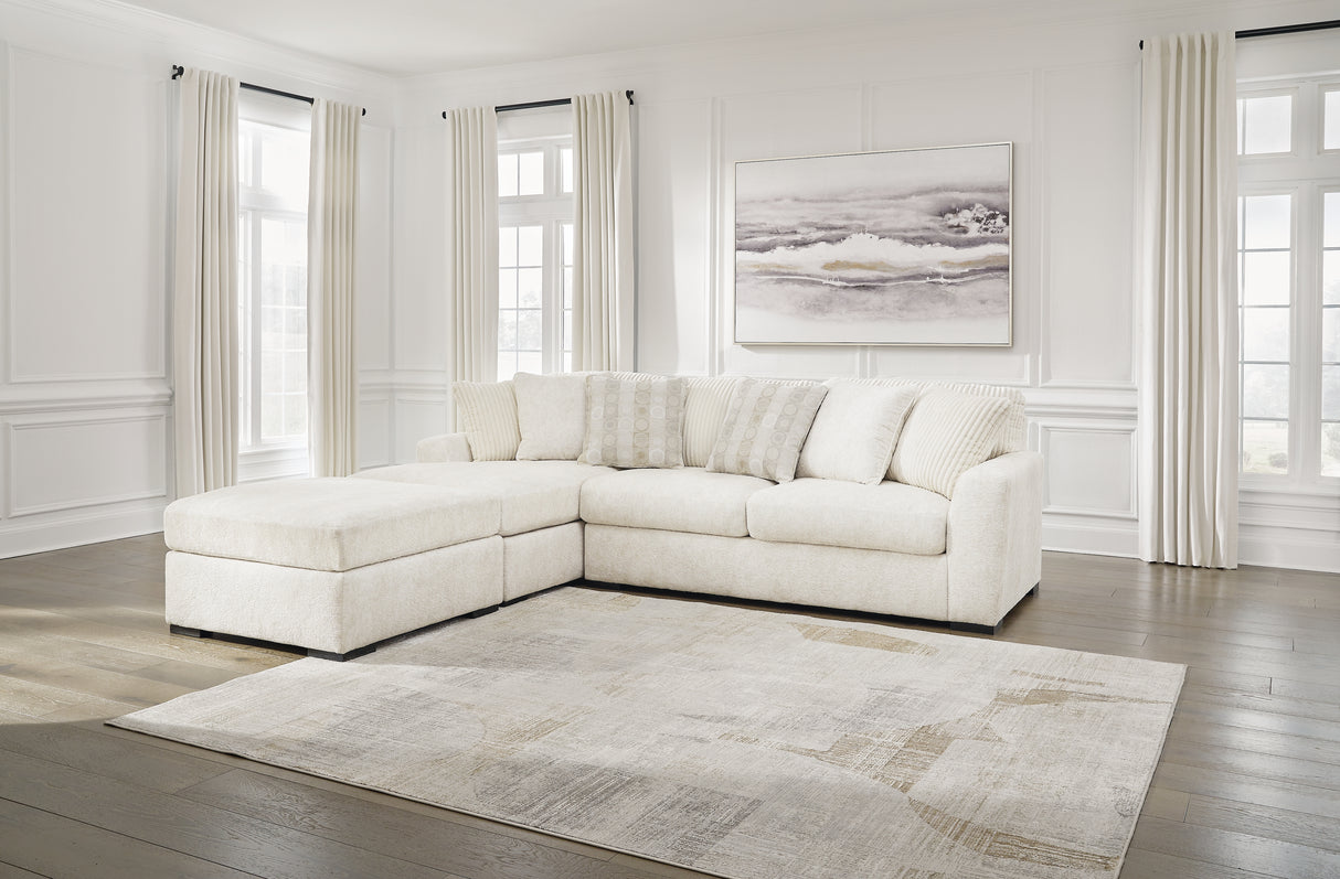 Chessington 3-Piece Sectional with Ottoman (Left-Arm Facing Corner Chaise, Right-Arm Facing Sofa, Oversized Accent Ottoman)