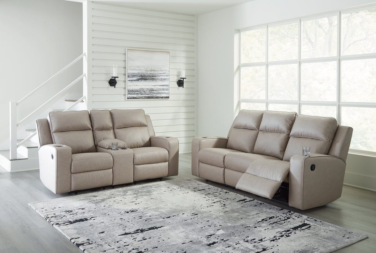 Lavenhorne 2-Piece Sofa and Loveseat (Reclining Sofa with Drop Down Table, Reclining Loveseat with Console)