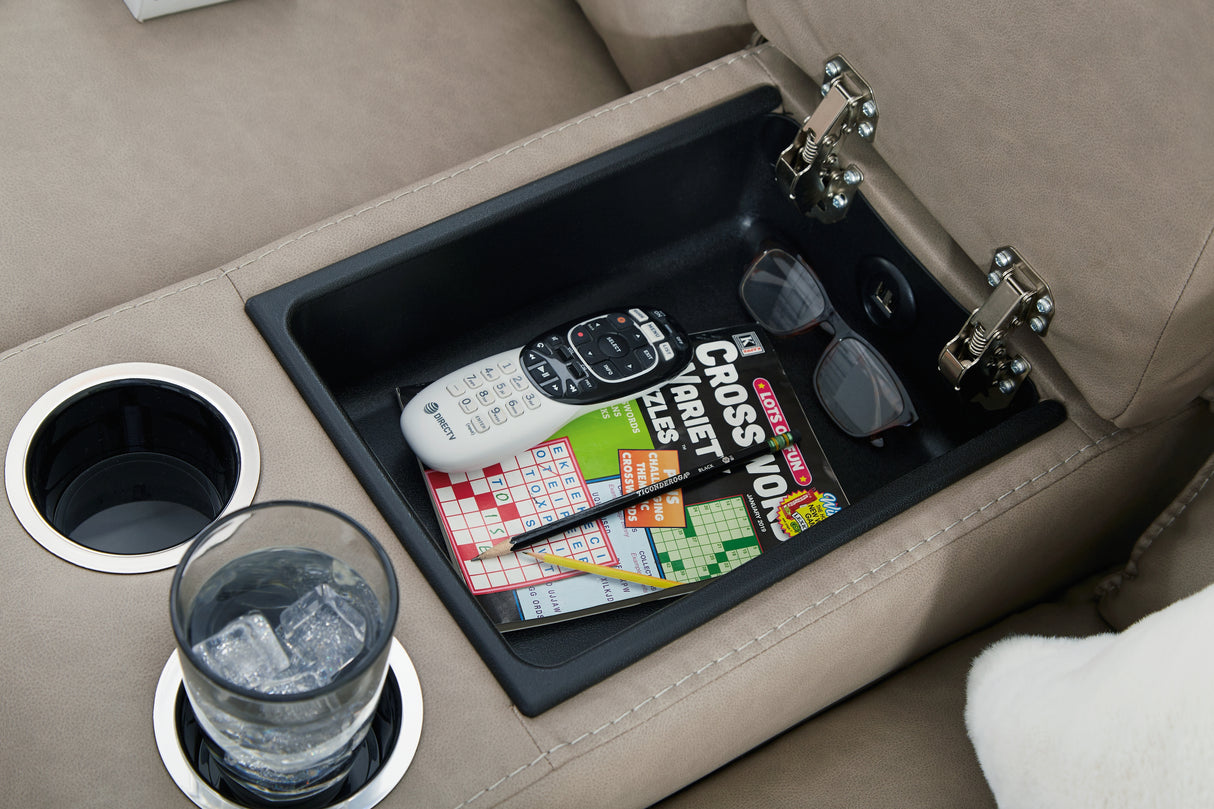 Lavenhorne 3-Piece Sofa, Loveseat and Recliner (Reclining Sofa with Drop Down Table, Reclining Loveseat with Console, Recliner)