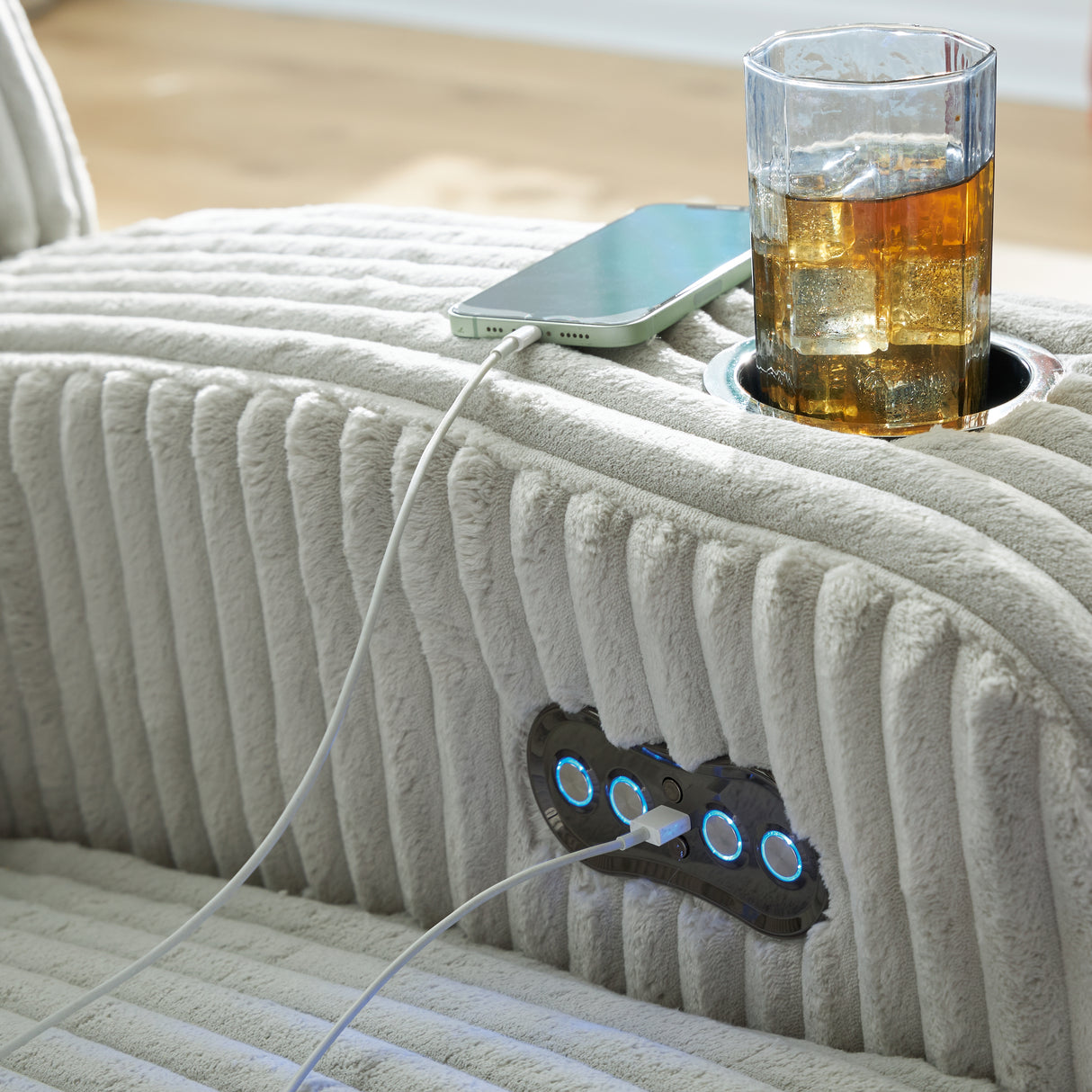 Forest Lake 2-Piece Sofa and Loveseat (Power Reclining Sofa, Power Reclining Loveseat with Console)