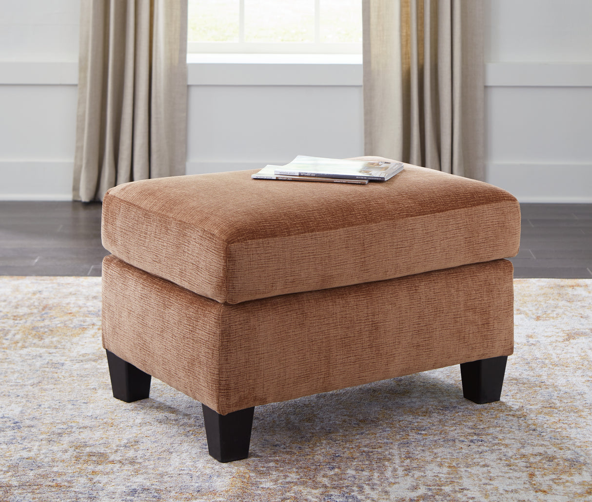 Amity Bay Ottoman (Color: Clay)