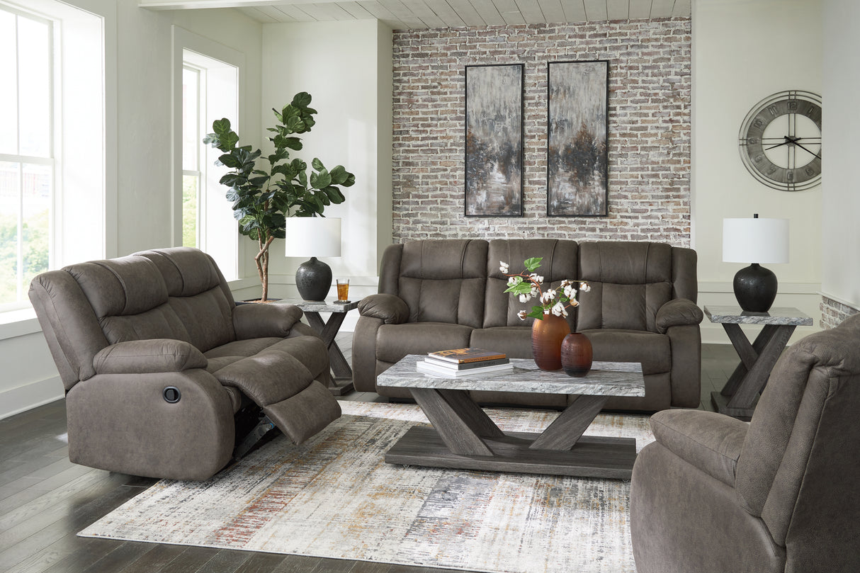 First Base 3-Piece Sofa, Loveseat and Recliner (Reclining Sofa, Reclining Loveseat, Recliner)