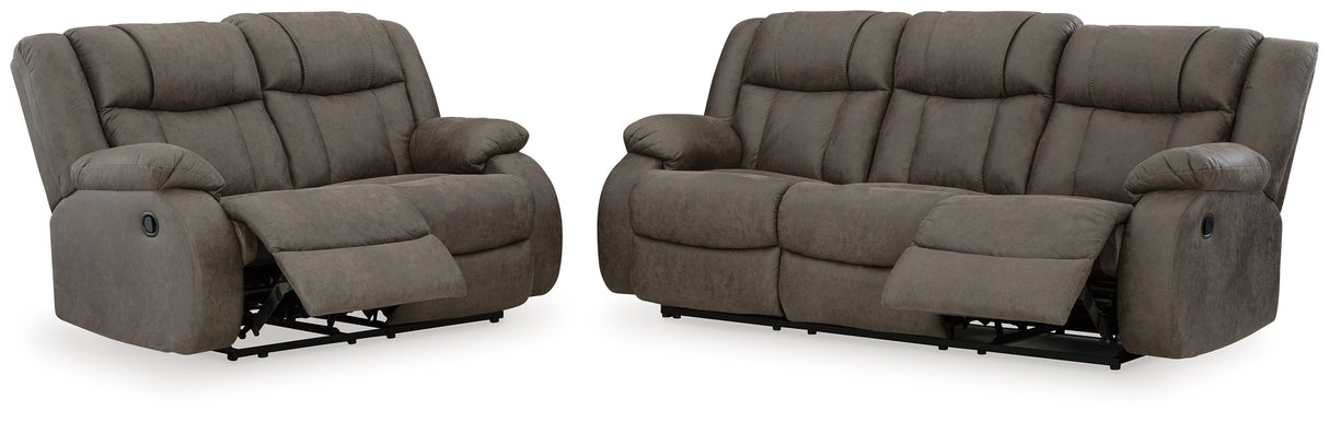 First Base 2-Piece Sofa and Loveseat (Reclining Sofa, Reclining Loveseat)