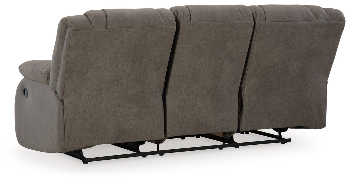 First Base Reclining Sofa (Color: Gunmetal)