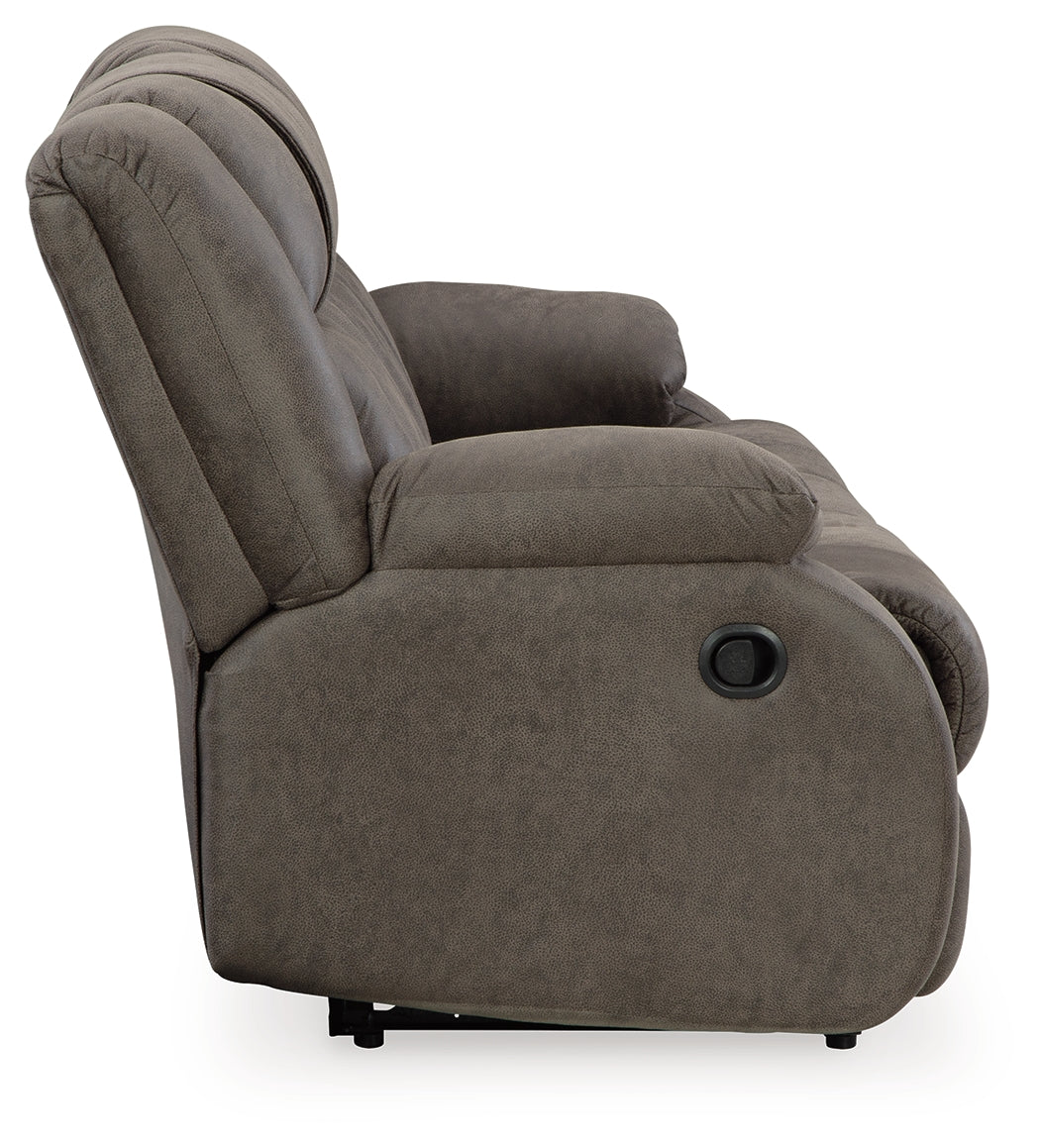 First Base Reclining Sofa (Color: Gunmetal)