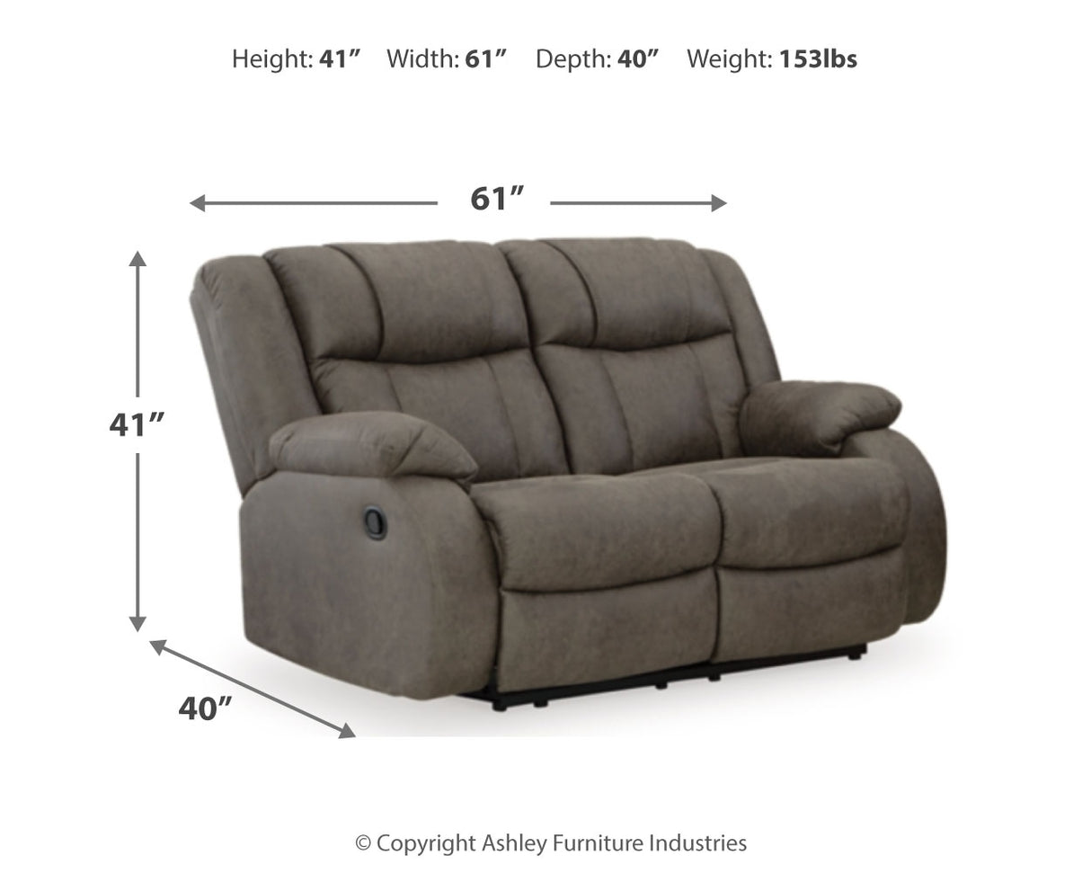 First Base 3-Piece Sofa, Loveseat and Recliner (Reclining Sofa, Reclining Loveseat, Recliner)