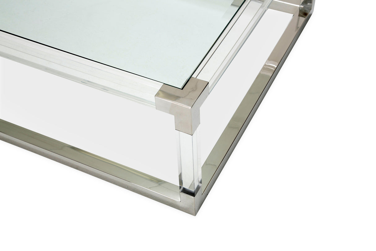 State St. - Rectangular Cocktail Table - Stainless Steel