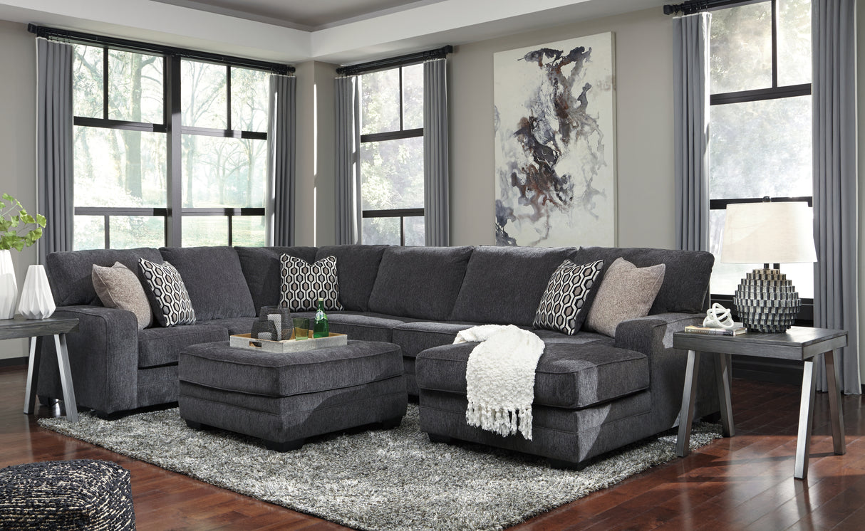 Tracling 4-Piece Sectional with Ottoman (Oversized Ottoman, Right-Arm Facing Corner Chaise, Armless Loveseat, Left-Arm Facing Sofa)