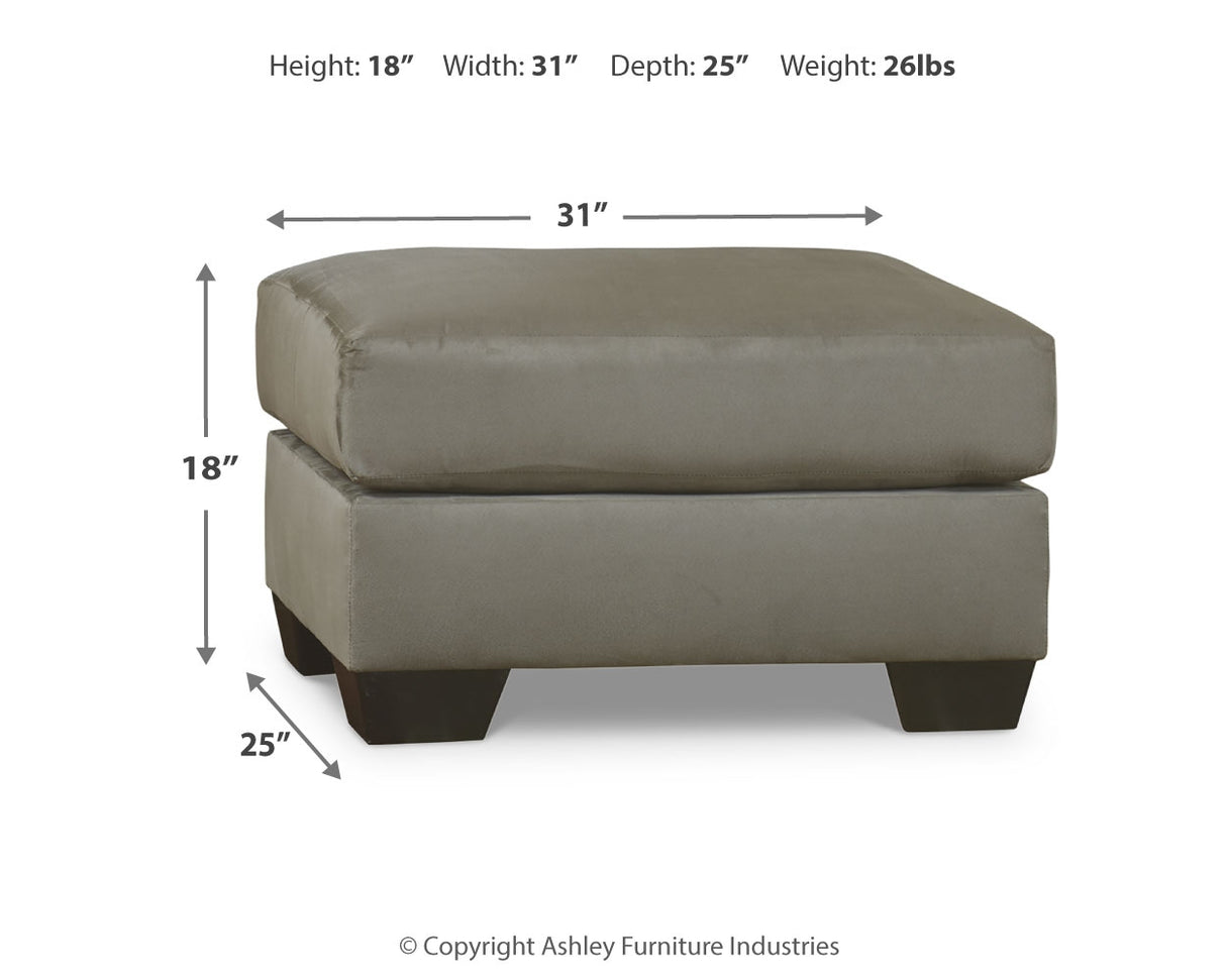 Darcy Ottoman (Color: Cobblestone)