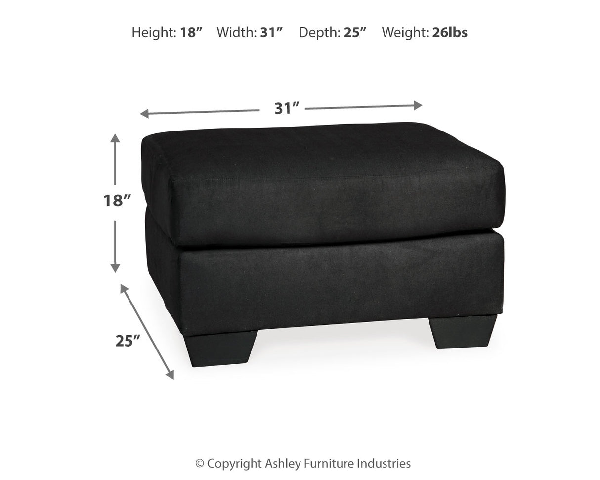 Darcy Ottoman (Color: Black)