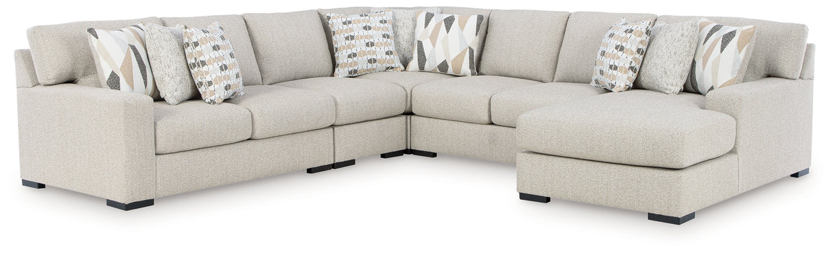 Laurelgrove Sectional with Chaise (Configuration: 5-Piece (Right-Arm Facing Corner Chaise, Armless Loveseat, Armless Chair, Left-Arm Facing Loveseat, Wedge))
