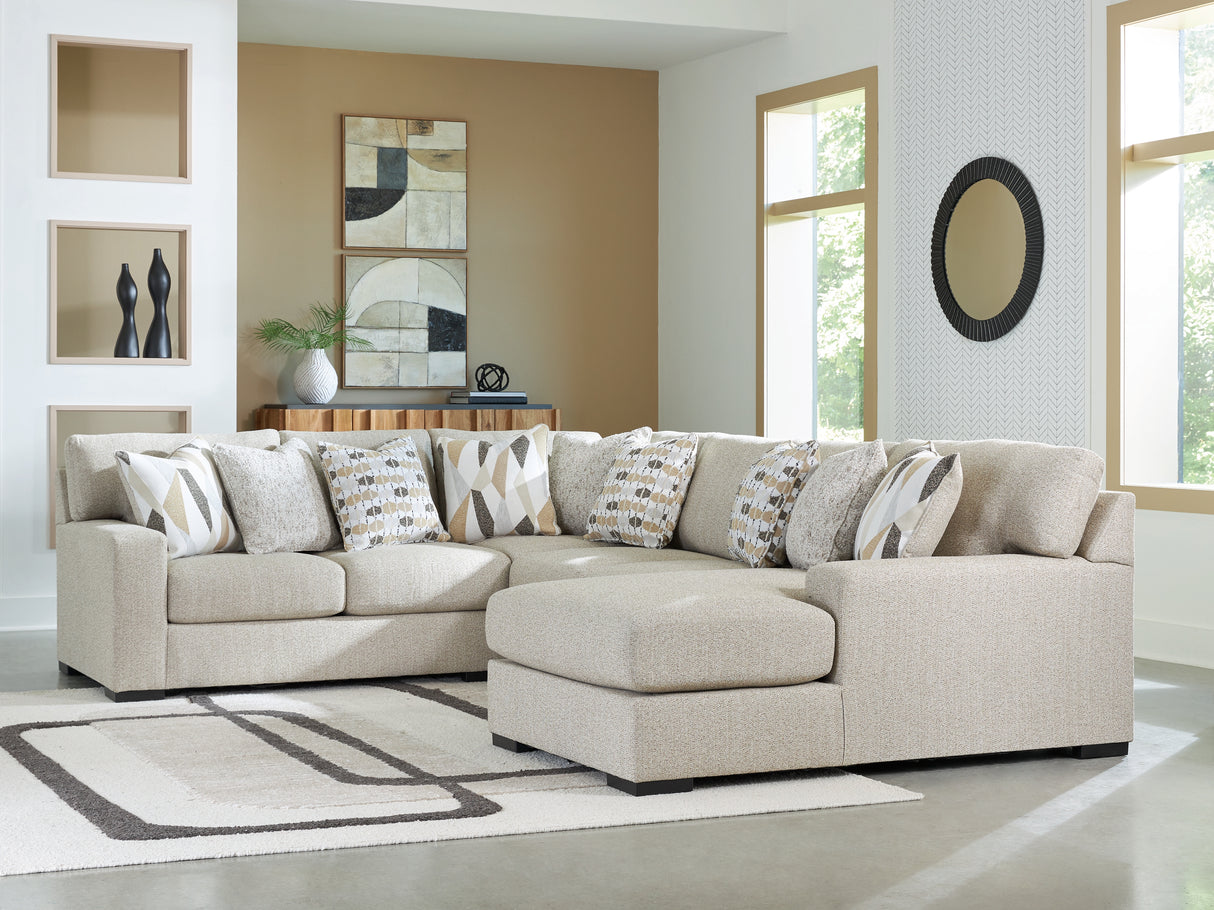 Laurelgrove 4-Piece Sectional with Chaise (Configuration: 4-Piece (Laurelgrove Right-Arm Facing Corner Chaise, Laurelgrove Armless Loveseat, Laurelgrove Left-Arm Facing Loveseat, Laurelgrove Wedge))