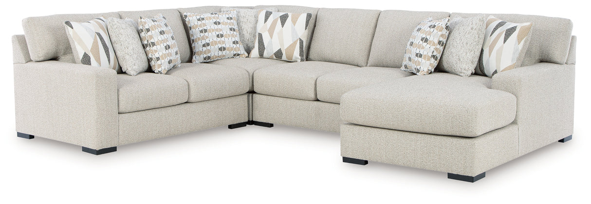 Laurelgrove Sectional with Chaise (Configuration: 4-Piece (Right-Arm Facing Corner Chaise, Armless Loveseat, Left-Arm Facing Loveseat, Wedge))
