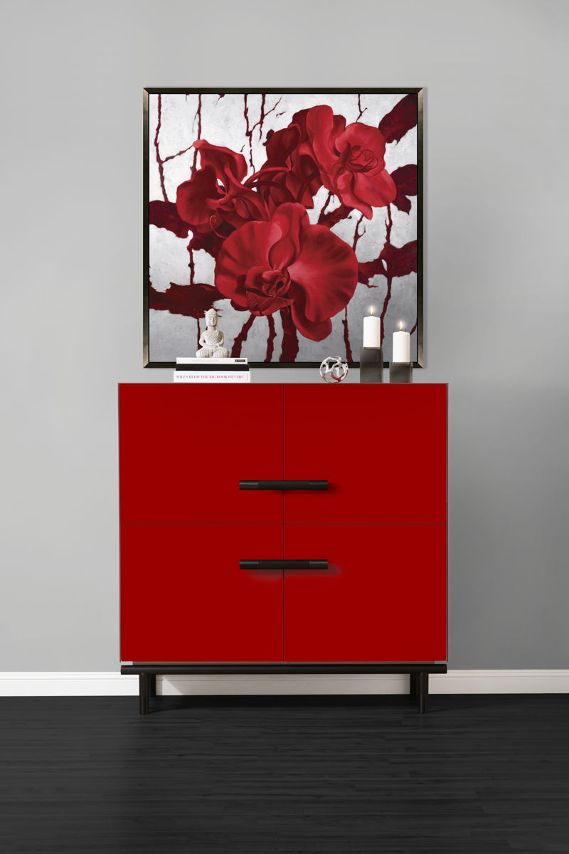 State St. - Accent Cabinet - Saffron / Black Nickel