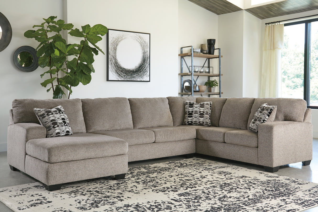 Ballinasloe 3-Piece Sectional with Chaise (Color: Platinum, Sectional Orientation: Left Arm Facing)