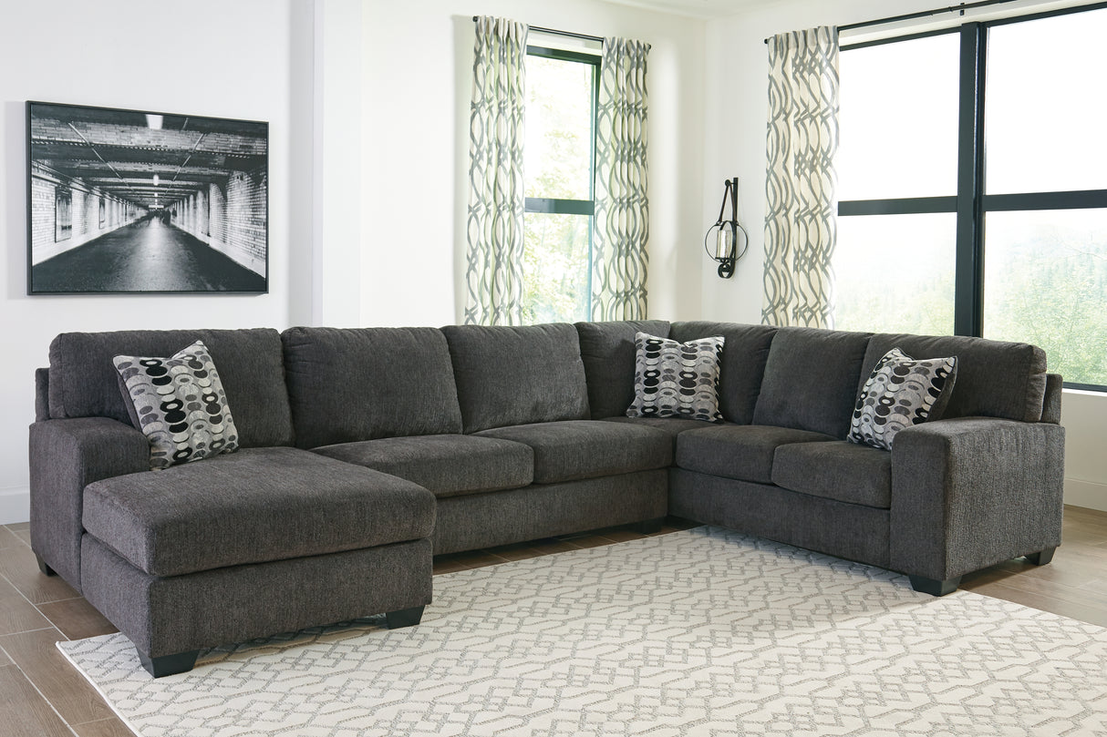 Ballinasloe 3-Piece Sectional with Chaise (Color: Smoke, Sectional Orientation: Left Arm Facing)