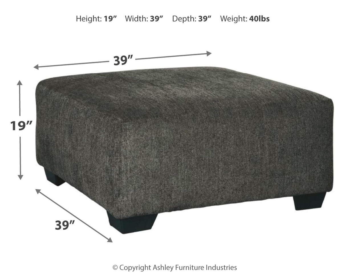 Ballinasloe Oversized Ottoman (Color: Smoke)