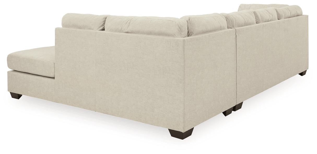 80806 3-Piece Sectional with Ottoman (Falkirk Right-Arm Facing Corner Chaise, Falkirk Left-Arm Facing Sofa, Falkirk Oversized Accent Ottoman)