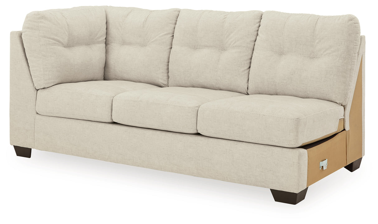80806 3-Piece Sectional with Ottoman (Falkirk Right-Arm Facing Corner Chaise, Falkirk Left-Arm Facing Sofa, Falkirk Oversized Accent Ottoman)