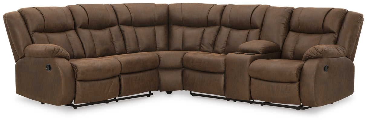 Trail Boys 2-Piece Reclining Sectional (Configuration: 2-Piece (Trail Boys Left-Arm Facing Reclining Loveseat, Trail Boys Right-Arm Facing Reclining Loveseat with Console))