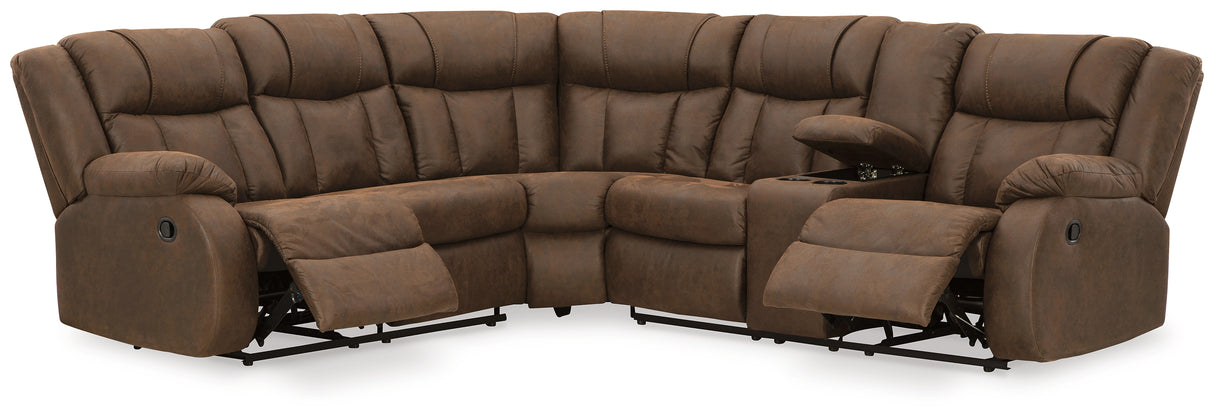 Trail Boys 2-Piece Reclining Sectional (Configuration: 2-Piece (Trail Boys Left-Arm Facing Reclining Loveseat, Trail Boys Right-Arm Facing Reclining Loveseat with Console))