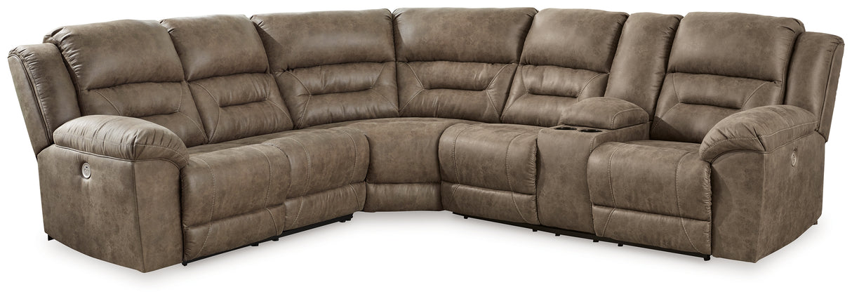 Ravenel 3-Piece Power Reclining Sectional (Configuration: 3-Piece (Ravenel Left-Arm Facing Power Reclining Loveseat, Ravenel Wedge, Ravenel Right-Arm Facing Power Reclining Loveseat with Console))